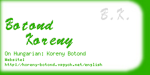 botond koreny business card